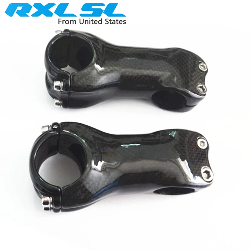 Нет логотипа стебли из углеродного волокна дорожные для велосипеда черные с