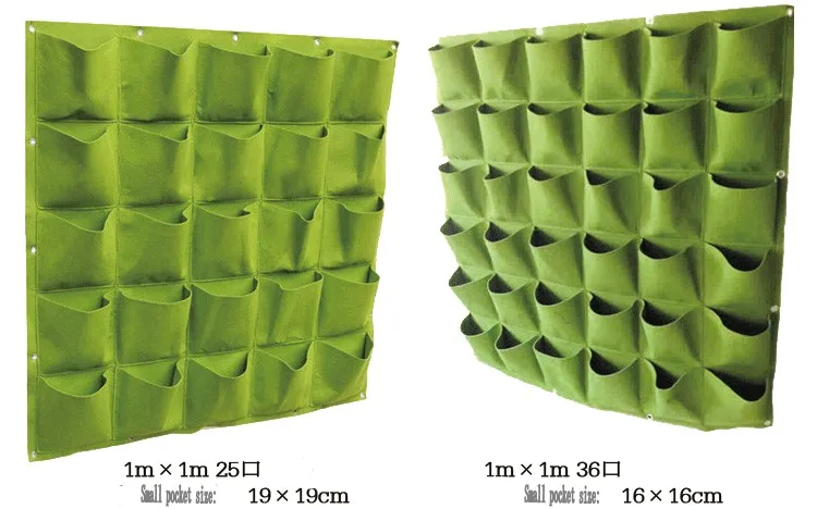 Зеленая вертикальная сумка для выращивания садоводства настенная посадка цветка контейнер для выращивания клубники сумки для выращивания сада товары для дома