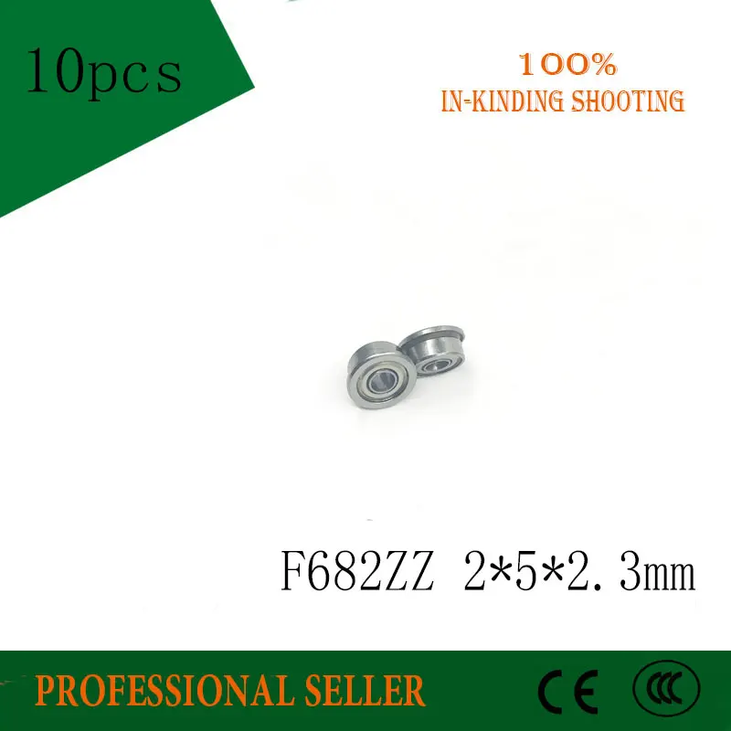Free Shipping 10PCS F682 F682ZZ 2*5*2.3mm ABEC-3 flange bearing ZZseals Bushing ball bearings | Обустройство дома