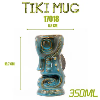Гавайские кружки Tiki, Коктейльные кружки, пивные кружки, кружки для вина, керамические кружки Tiki, отлично подходят для коктейльных напитков, вечерние кружки - Цвет: A