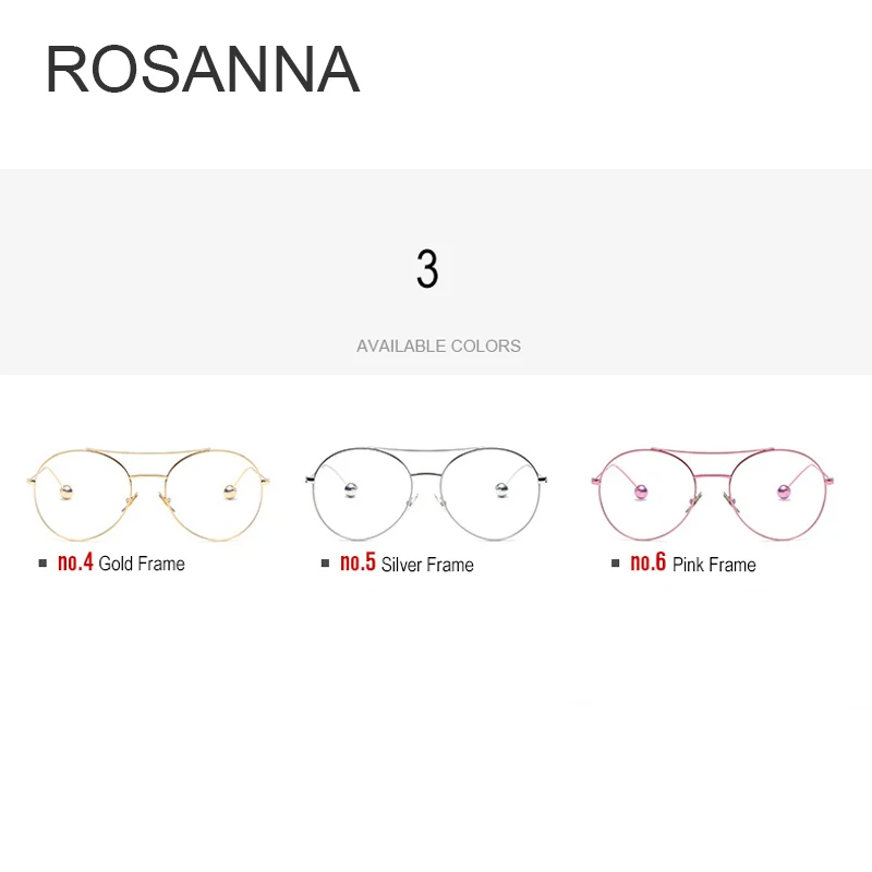 Женские солнцезащитные очки с прозрачными линзами ROSANNA Овальные Солнцезащитные