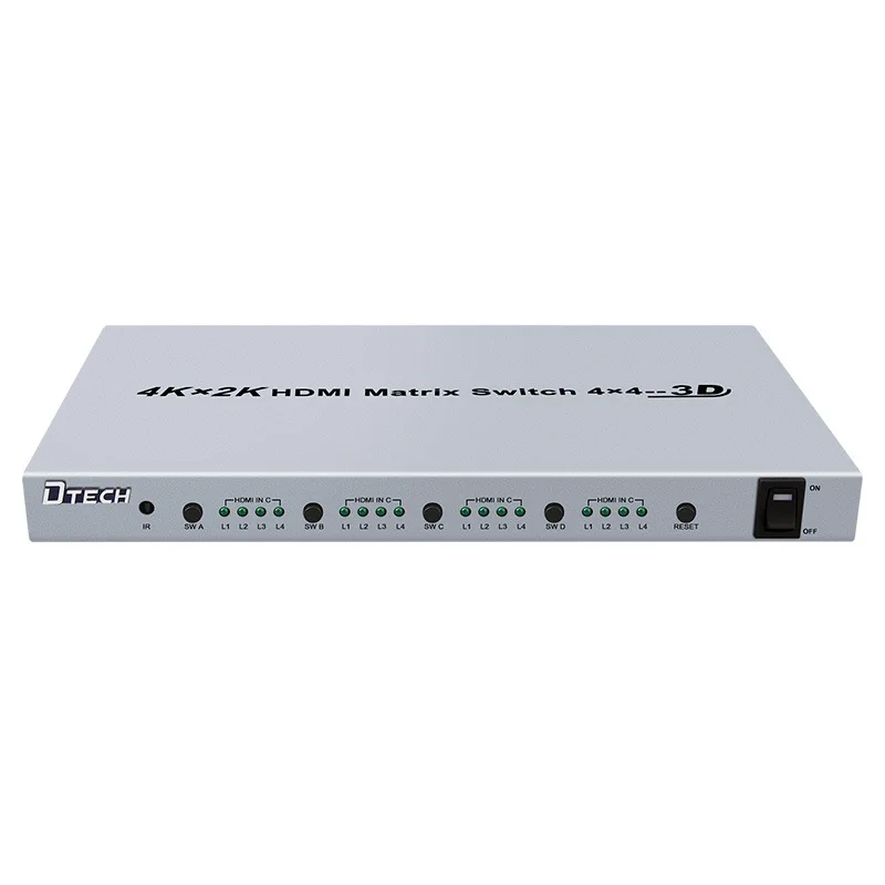DT 7444 HDMI матричный коммутатор 4 в out HDMI4K ultra HD матрица переключатель 3D| |