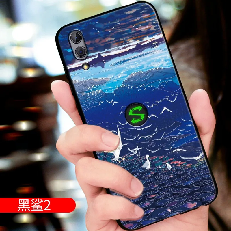 Китайский Sayings Yu Yue Longmen Carps Jumping Dragon Gate Arts чехол для телефона Xiaomi Black Shark 2 Games |