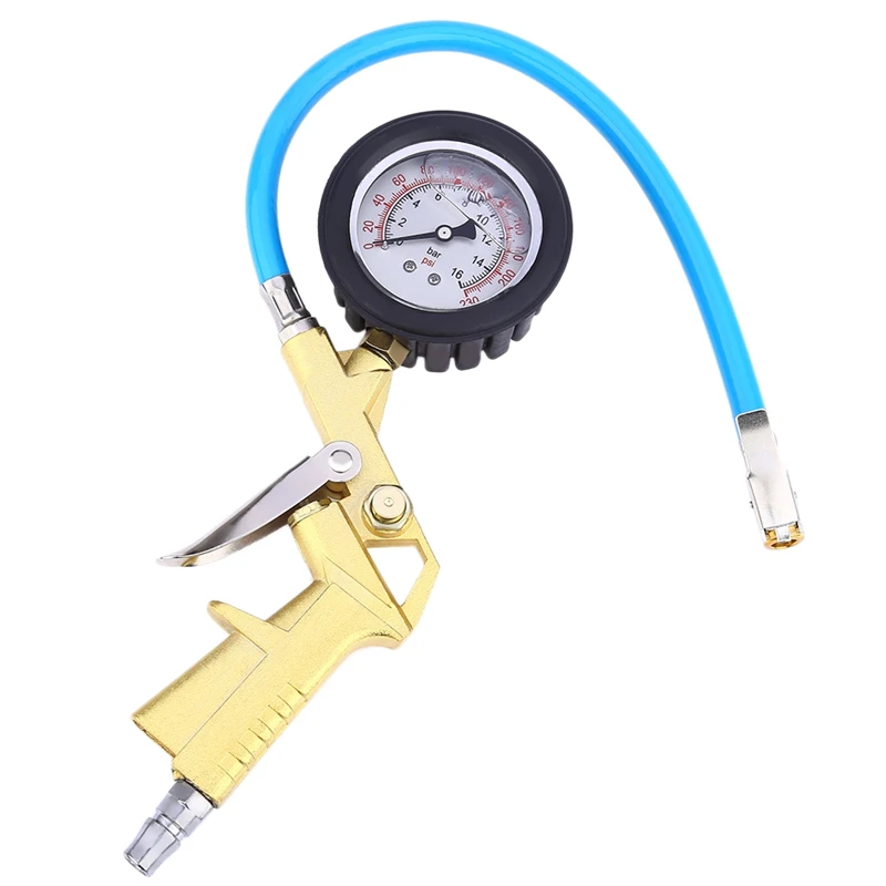 0-16bar/0-230psi автомобильная шина, ручка датчика давления воздуха, рукоятка, триггер, надувной пистолет с масляным погружением, датчик типа для автомобиля