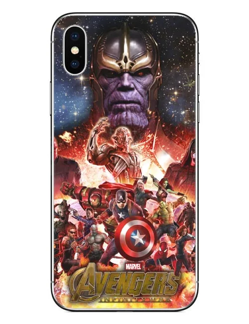 Marvel Avengers Infinity War Thanos Жесткий ПК чехол для телефона iPhone 5 5S SE 6 6S Plus 7 XS Max XR 8 X