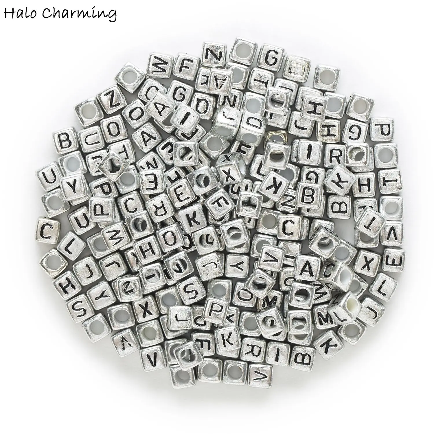 100 шт. квадратные акриловые бусины разделители 6 мм|beads alphabet|letter beads100 pieces |