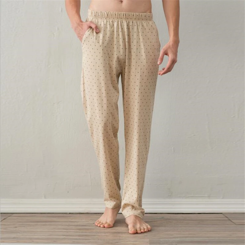 Новинка 2017 года сезон: весна–лето Для мужчин Пижамные штаны для Мягкий хлопок