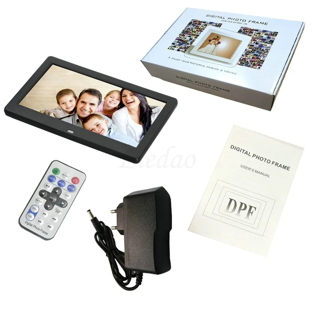 Liedao 10 дюймовая цифровая фоторамка со светодиодной подсветкой HD 1024x600 электронный