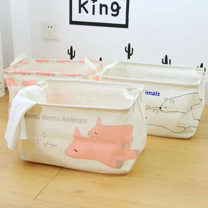 Новые Мультяшные животные ткань украшение дома грязная одежда для ванной