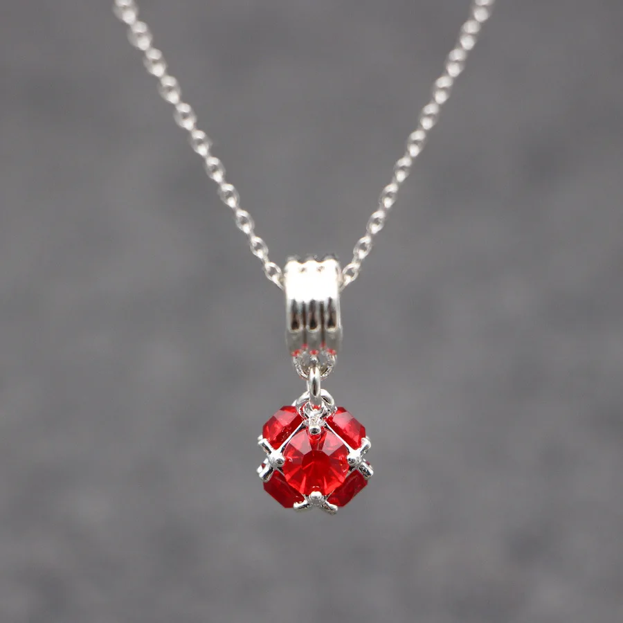 Простой маленький инкрустированный драгоценный камень 1 шт. подвеска с