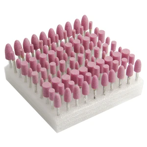 100 шт. Шлифовальная головка с абразивным камнем 3 мм хвостовик набор инструментов для Dremel вращающиеся инструменты для заточки полировальные инструменты