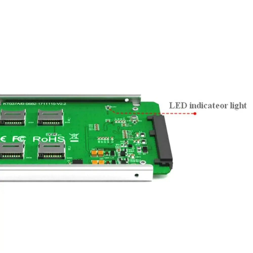 4 Micro SD/TF карты на SATA 22pin адаптер RAID Quad TF карты на SATA 2,5 конвертер Micro SD TF карты 22pin SATA адаптер конвертер