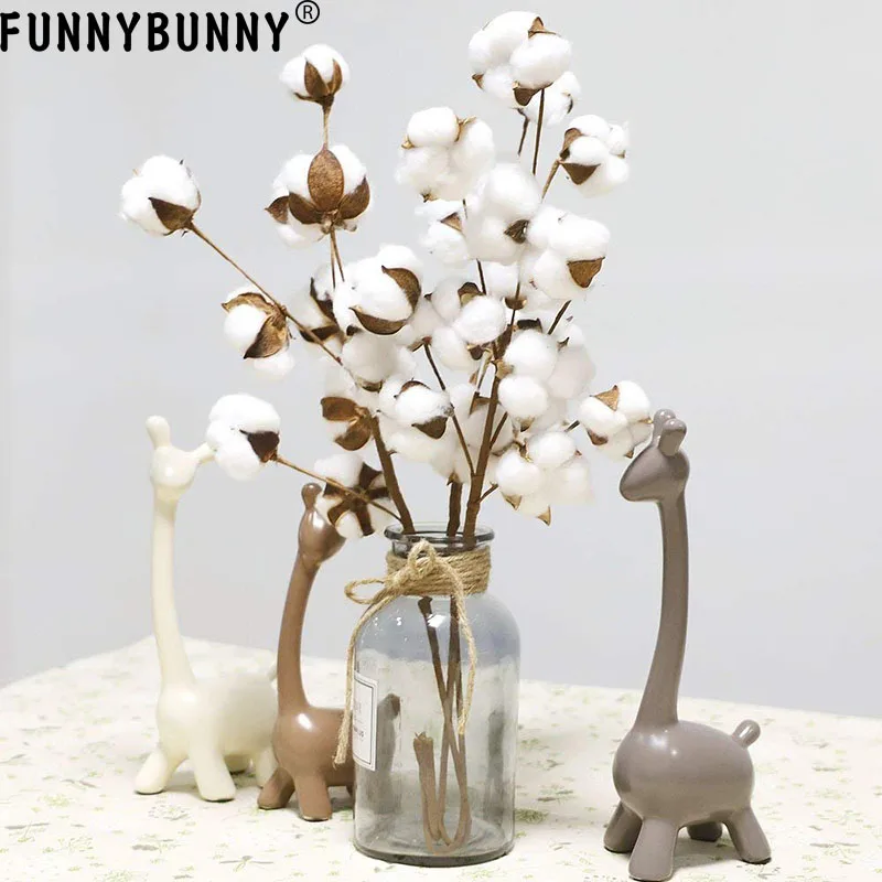 FUNNYBUNNY изготовлено из натурального белого хлопка, цветы в деревенском стиле, цветочный Декор для дома, Свадебный центральный элемент