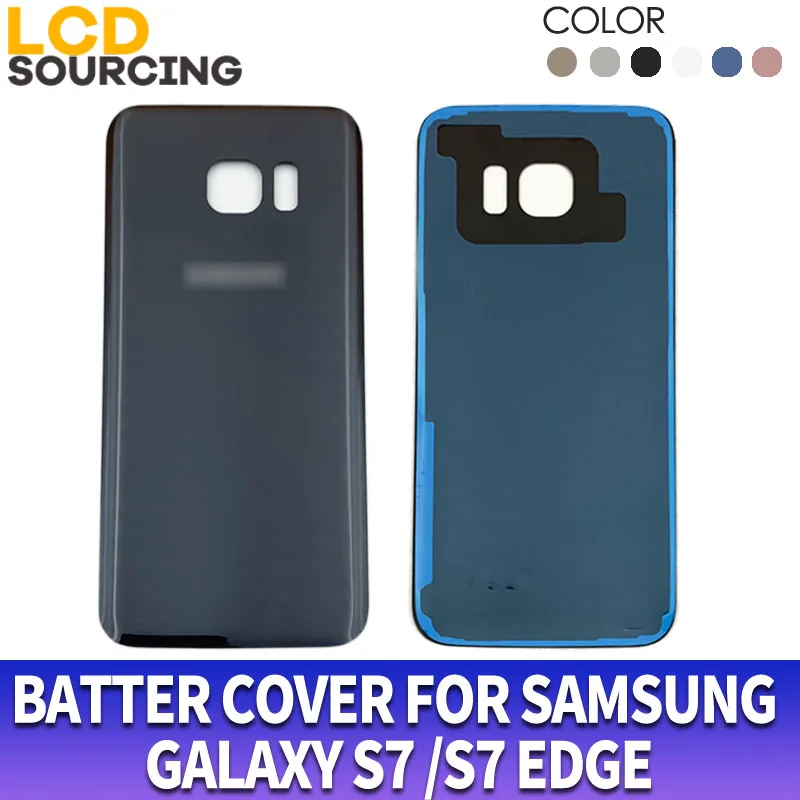 Крышка батарейного отсека для samsung Galaxy s7 edge G935 S7 G930 задняя крышка чехол Замена для samsung S7 Задняя стеклянная крышка