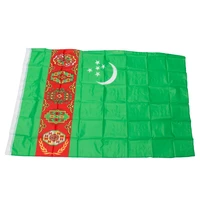 free shipping xvggdg new 90x150cm large turkmenistan flag polyester the turkmenistan national banner home decor