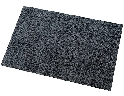 6 PC Black Junwell плетеные Тканые Красочные Геометрические салфетки Жаростойкие обеденные настольные коврики Нескользящие водонепроницаемые моющиеся 4 шт. или 6 шт. в комплекте - Цвет: 6 PC Black