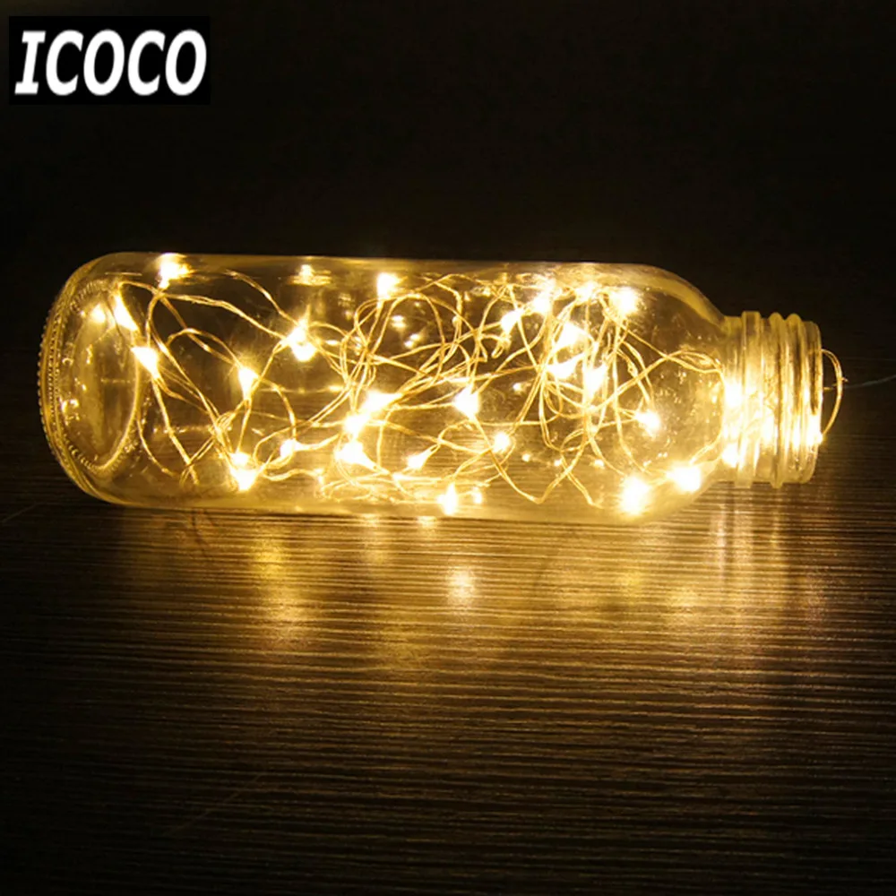 ICOCO 1 м 10 светодиодов с медным проводом батареей гирлянды светодиодные лампы