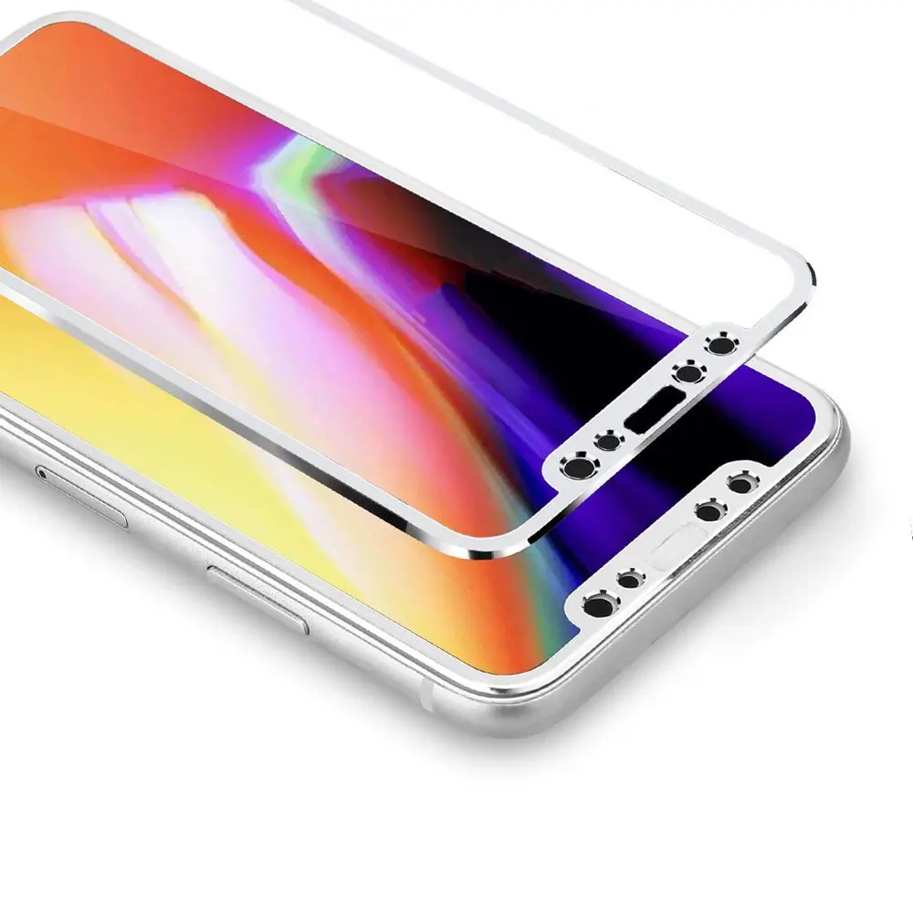 Закаленное стекло для iphone 6 7 8 Plus 5 5S SE полная защита экрана 3D алюминиевый сплав X XS