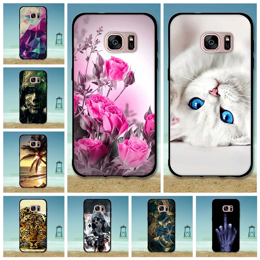Чехлы для Samsung Galaxy S7 роскошный 3D рельефный рисунок мягкий силиконовый