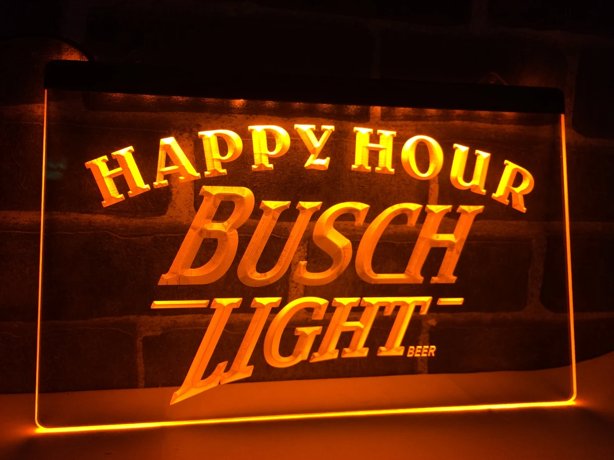 LA620- Busch светильник пиво Счастливый час бар светодиодный неоновый свет вывеска