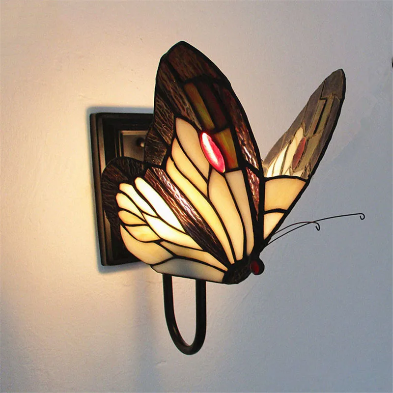 SGROW Арт Деко ручная работа стеклянная бабочка абажур светильники Современные