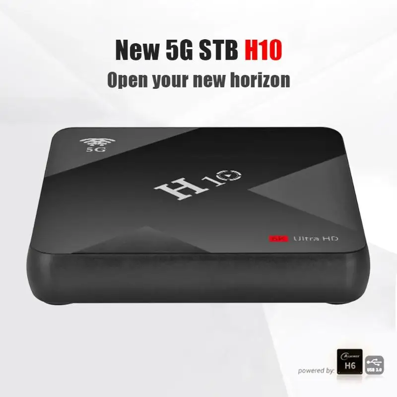 H10 Смарт ТВ приставка Android 9,0 ТВ приставка 4 Гб ОЗУ 32 Гб 64 Гб ПЗУ 6K USB3.0 Allwinner H6 Cortexa53 телеприставка Поддержка 5G сети