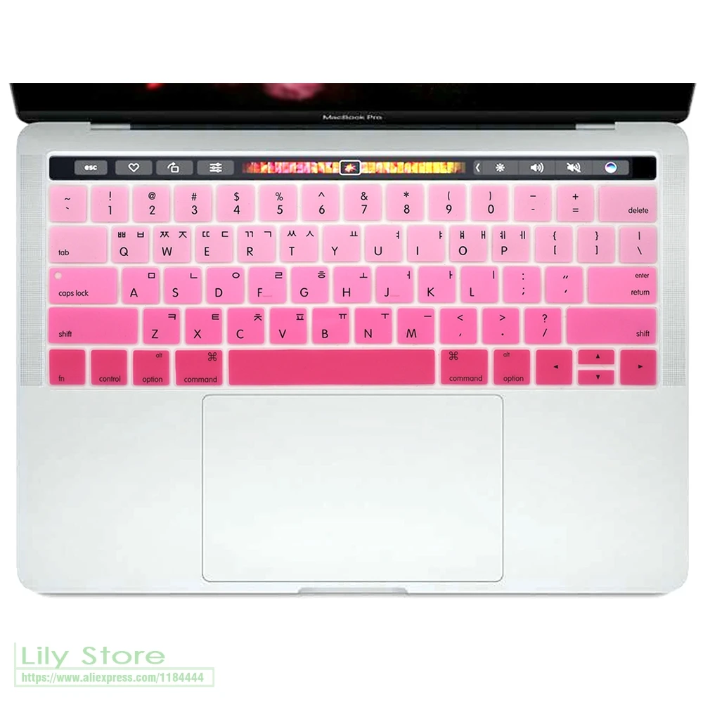 Силиконовый чехол для клавиатуры Apple Macbook Pro 13 3 дюйма A1706 и 15 4 A1707 (версия 2017 с