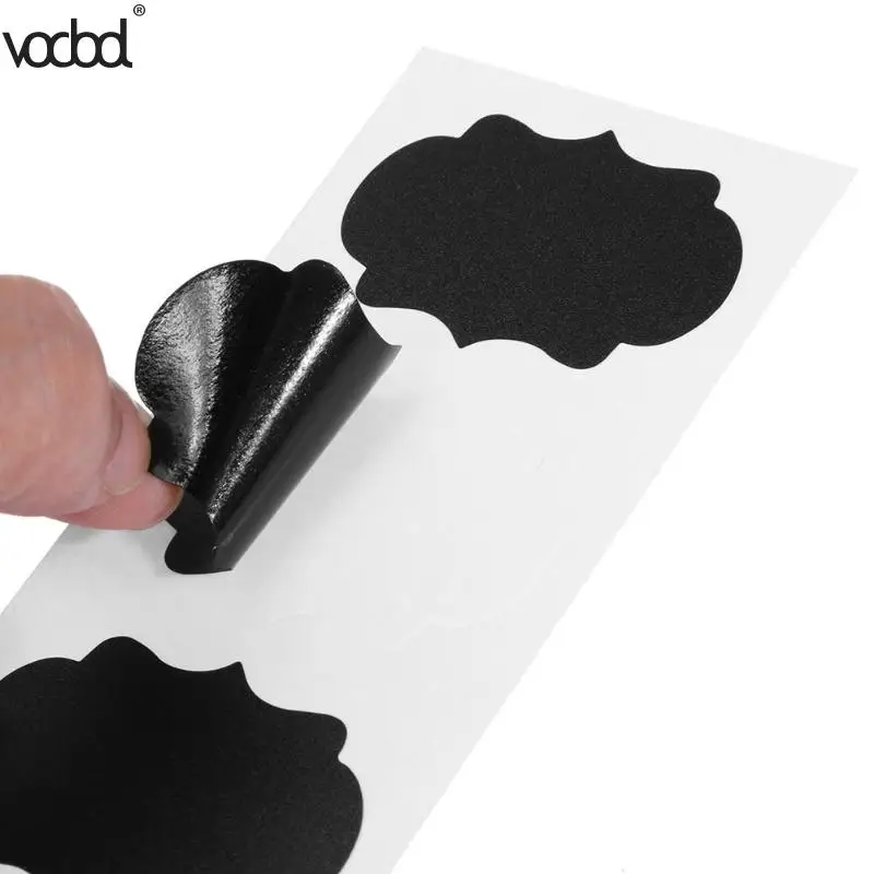 36 шт./лот ПВХ доска черные наклейки на стену этикетки банки кухонная банка