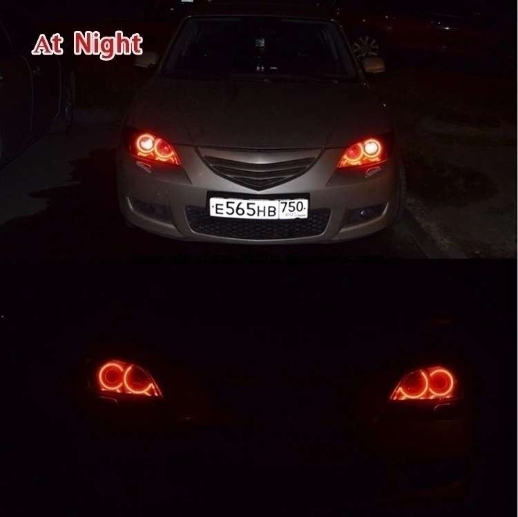 HochiTech для Lada Priora VAZ 2170 2171 2172 автомобильный Стайлинг RGB светодиодный комплект «ангельские глазки» Halo кольцевой Дневной светильник DRL с дистанционным управлением