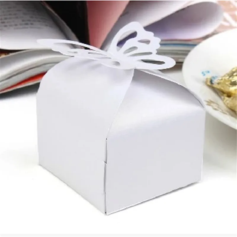 2017 10 шт./компл. коробка конфет три цвета бабочка свадьба сладкий обновления