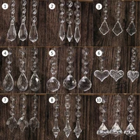 10pcs acrylic crystal beads drop shape garland chandelier hanging party decor wedding decoration centerpieces for tables