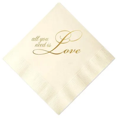 50pcs/lot New fashion wedding napkin Mr and Mrs love Three-layer with free shipping | Дом и сад