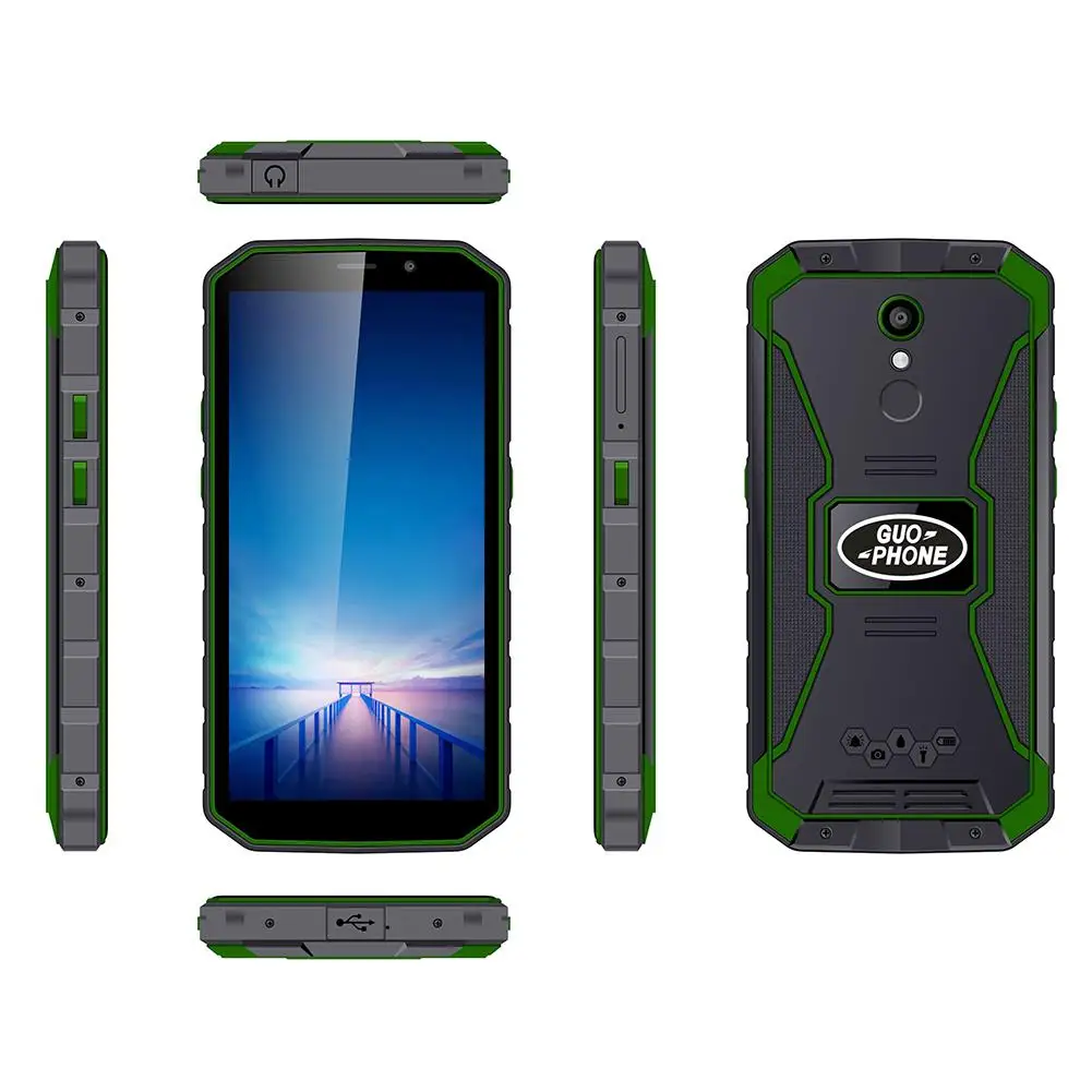 Guophone XP9800 Водонепроницаемый смартфон с 5 дюймовым дисплеем четырёхъядерным
