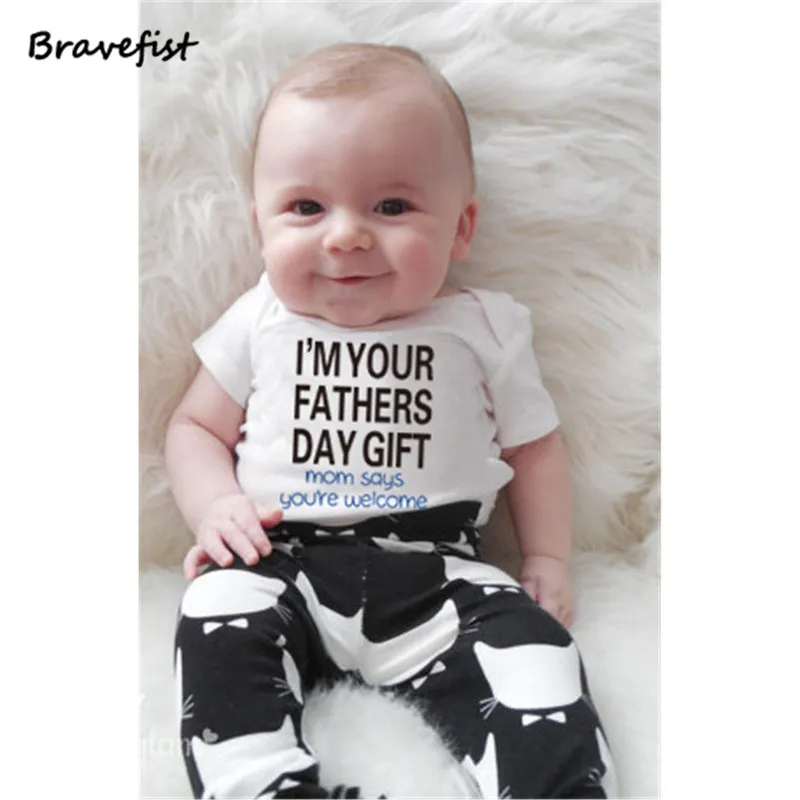 Mono de algod&oacute;n con estampado de letras para reci&eacute;n nacido, mono de manga corta, ropa para ni&ntilde;os, trajes, gran oferta-2
