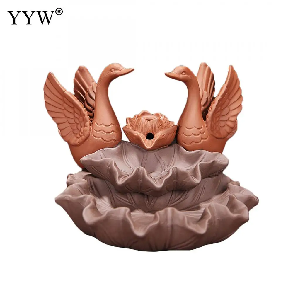

Backflow Incense Burner Holder Waterfall Incense Cone Holder Censer Aromatherapy Lotus Base Seat Ceramic Home Decor Handcrafts
