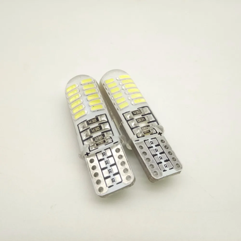 4 шт. T10 W5W 194 3014 24SMD хрустальные лампы белые 12В 24В светодиодные автомобильные