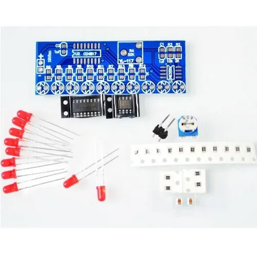 NE555 + CD4017 светильник вода течет светодиодный модуль DIY Kit|Интегральные схемы| |