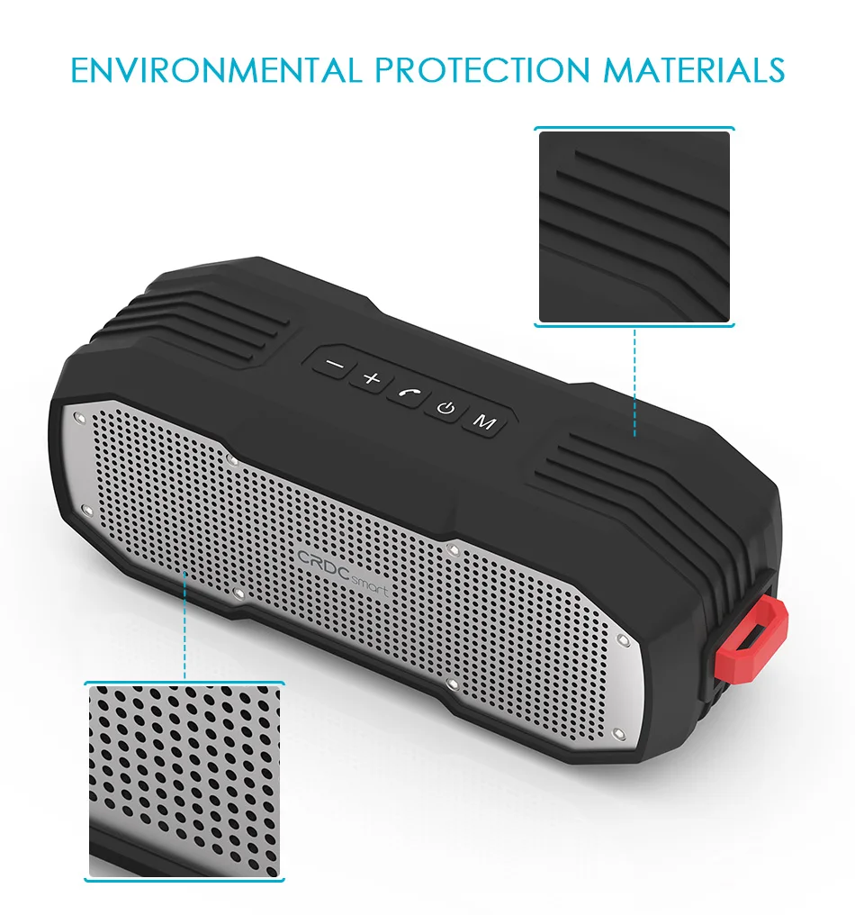 CRDC Bluetooth динамик 4,2 водонепроницаемый портативный открытый беспроводной стерео мини Колонка бас громкий динамик s с микрофоном для iPhone Xiaomi