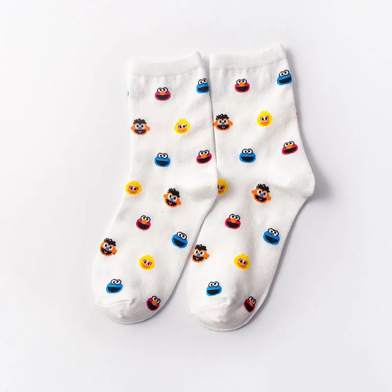 Модные милые носки с изображением Улица Сезам Elmo печенье монстр мультфильм
