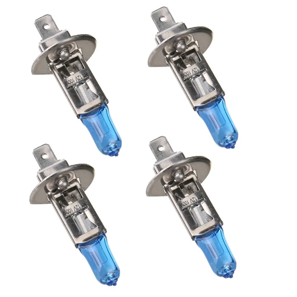 10x H1 DC 12V 100W 6000K автомобильные ксеноновые галогенные фары, лампы для фар, синий корпус, основание из алюминиевого сплава