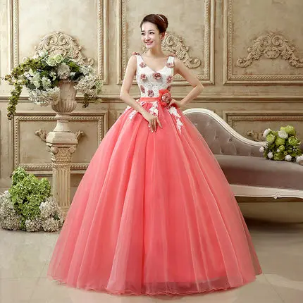 В наличии Дешевые Quinceanera платья Vestidos De 15 Anos Жемчуг Тюль 3D Цветы Румяна Розовый