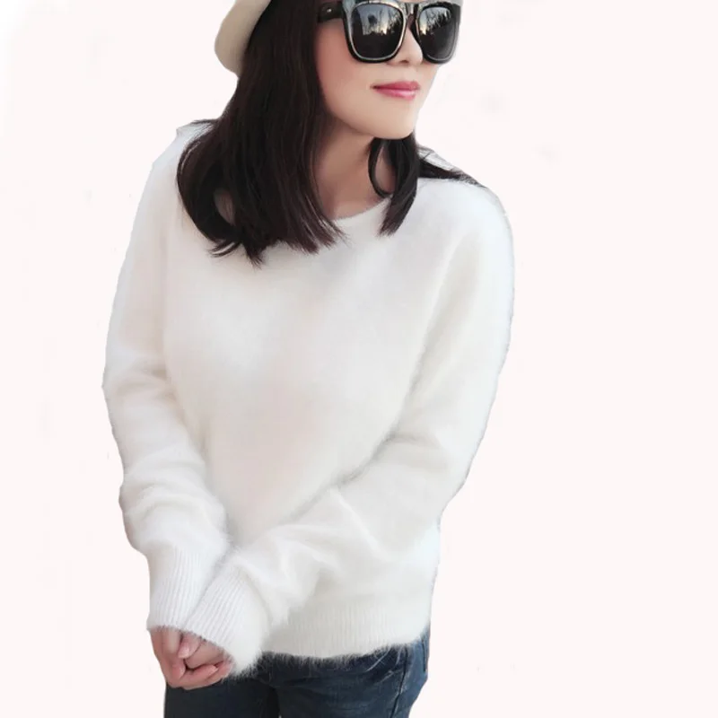 mink cashmere sweater women pullovers knitted pure Customized color free shippingM1111 | Женская одежда