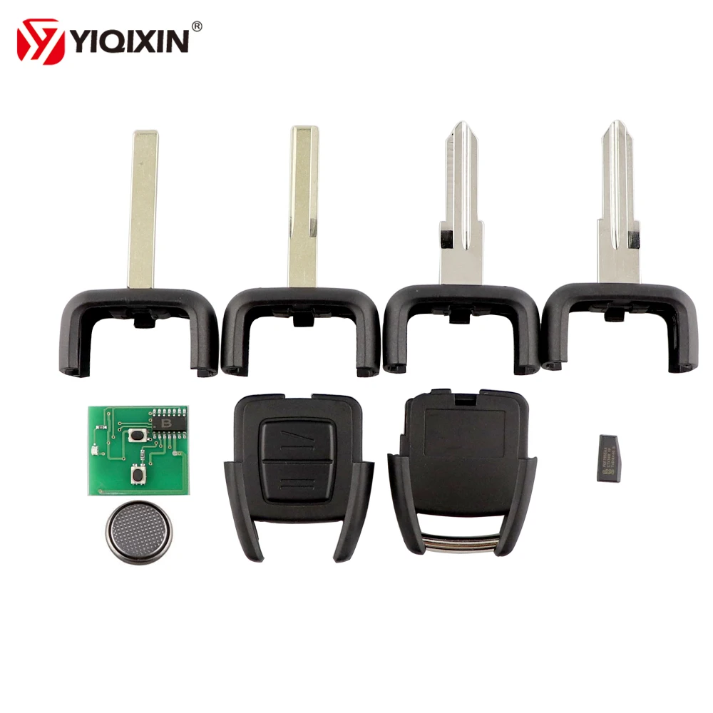 YIQIXIN 2 кнопки дистанционного ключа подходит для Opel Vauxhall Vectra Zafira Omega Astra 433 МГц ID40 с