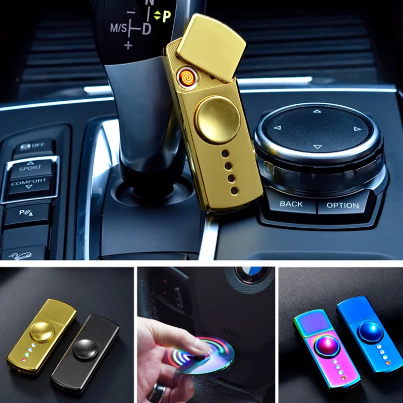 Топ светодио дный светодиодный ручной Спиннер электронная сигарета зажигалка usb