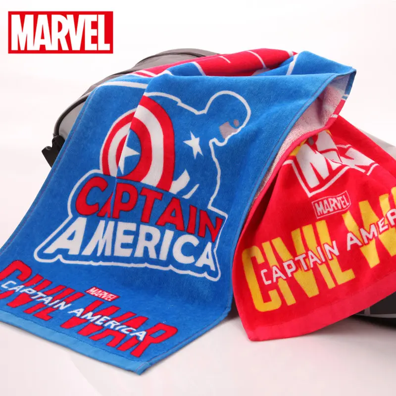 Marvel Avengers Captain America спортивное полотенце для взрослых 100% хлопок роскошное мягкое