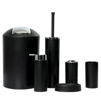 010-6 piece 6 шт. Модный узор Твердые Роскошные пластиковые аксессуары для ванной комнаты Набор зубных щеток Держатель Набор инструментов для ванной Аксессуары для хранения - Цвет: 010-6 piece
