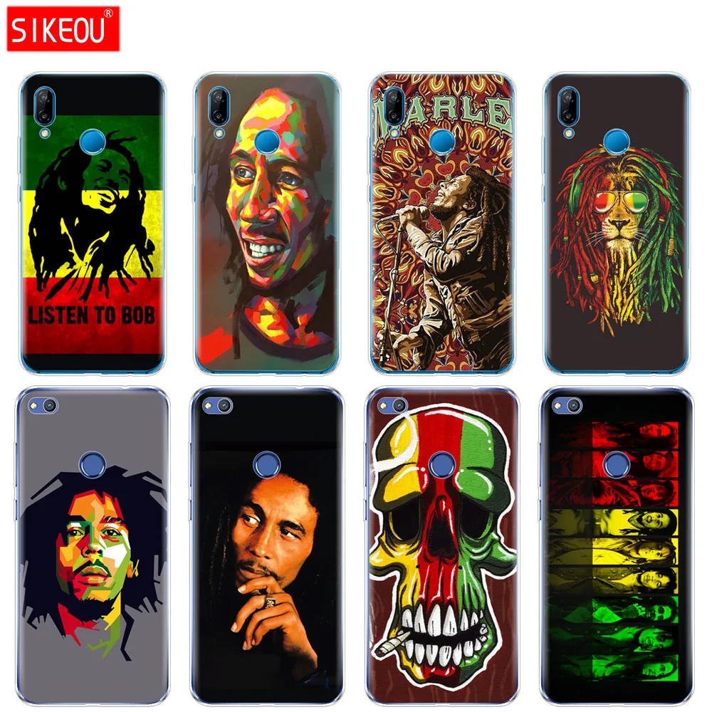 Силиконовый чехол для телефона Huawei P20 P7 P8 P9 P10 Lite Plus Pro 2017 P Smart Bob Marley | Мобильные