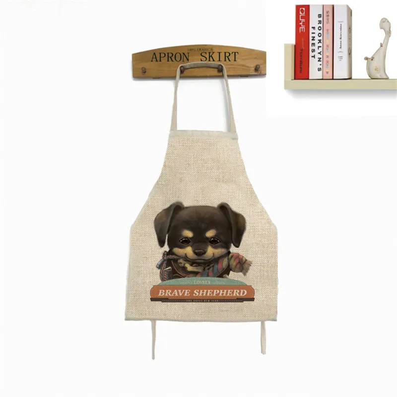 Фартук унисекс из 2017 хлопка и льна с животными|unisex apron|aprons for womancolorful aprons |