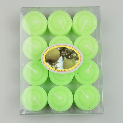 12 pcs 1 box 12 шт./кор. Бездымная ароматическая свеча чай класть круглые парафиновые свечи Красный Фиолетовый Белый Розовый Синий Чайные свечи воск - Цвет: 12 pcs 1 box