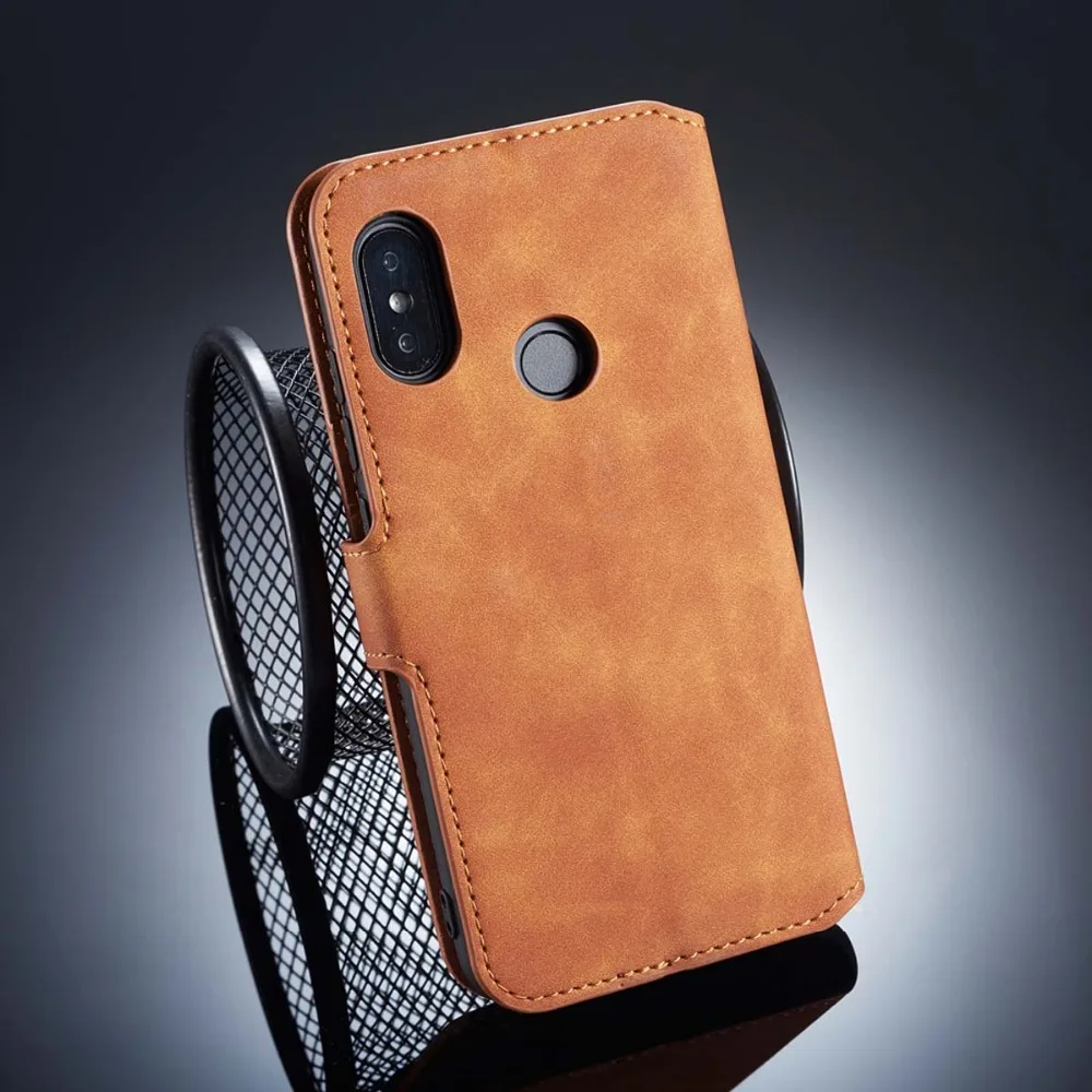Чехол для Xiaomi Redmi Note 6 Pro Роскошный кожаный бумажник с магнитной застежкой чехол